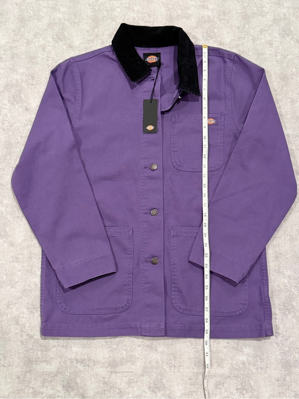 Dickies Chore-Style Jacket with Black Corduroy Collar - Picture 5 of 6